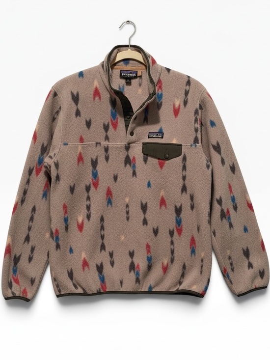 Patagonia Tops - Patagonia Women’s Gray Patterned Synchilla® Snap-T Pullover Size MED